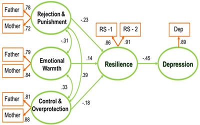 The Relationship between Parental Rearing Behavior, Resilience, and Depressive Symptoms in Adolescents with Congenital Heart Disease